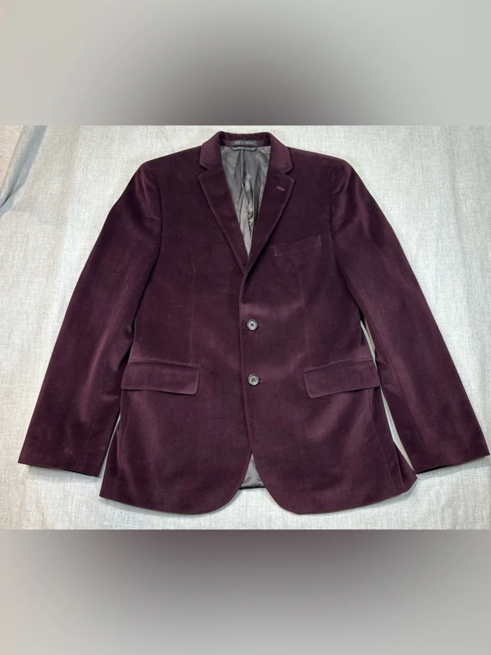 Ralph Lauren Big Kid Velvet look Sport Coat in Deep Plum